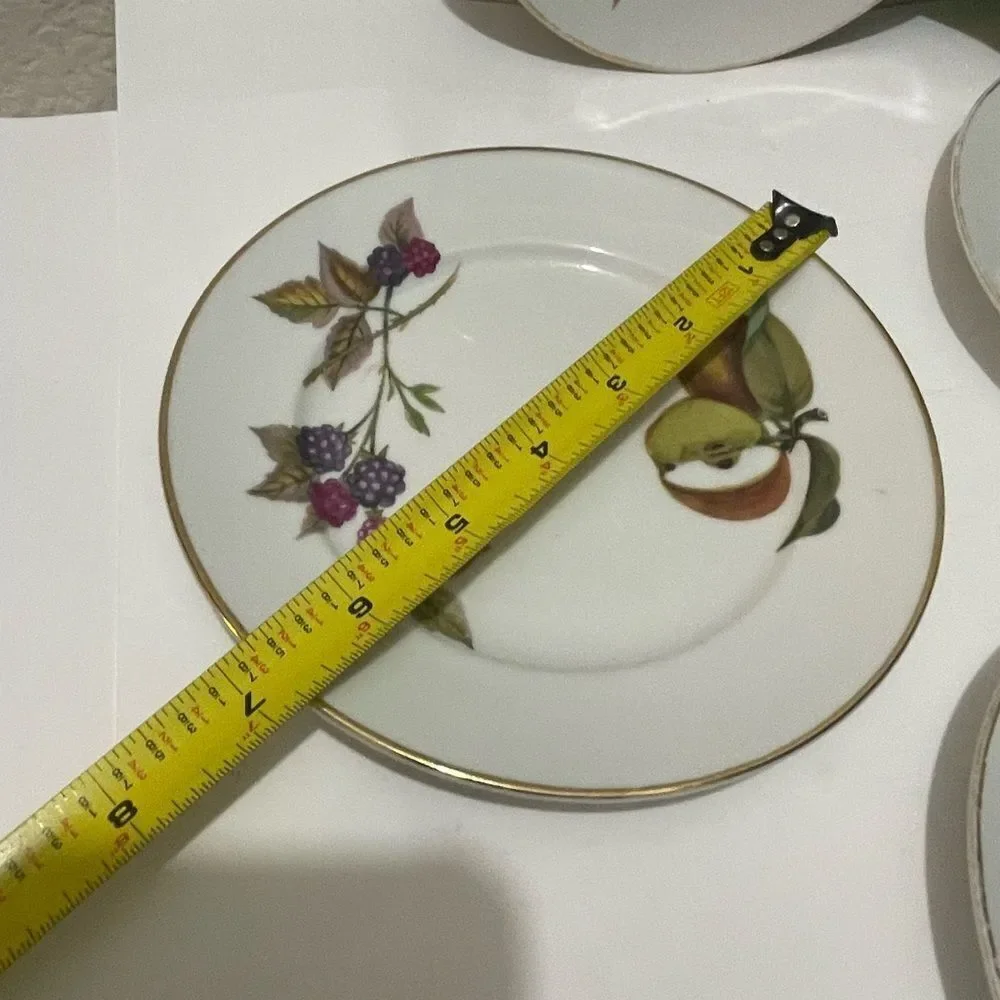Royal Worcester Evesham Gold Bread Plates 6 5/8